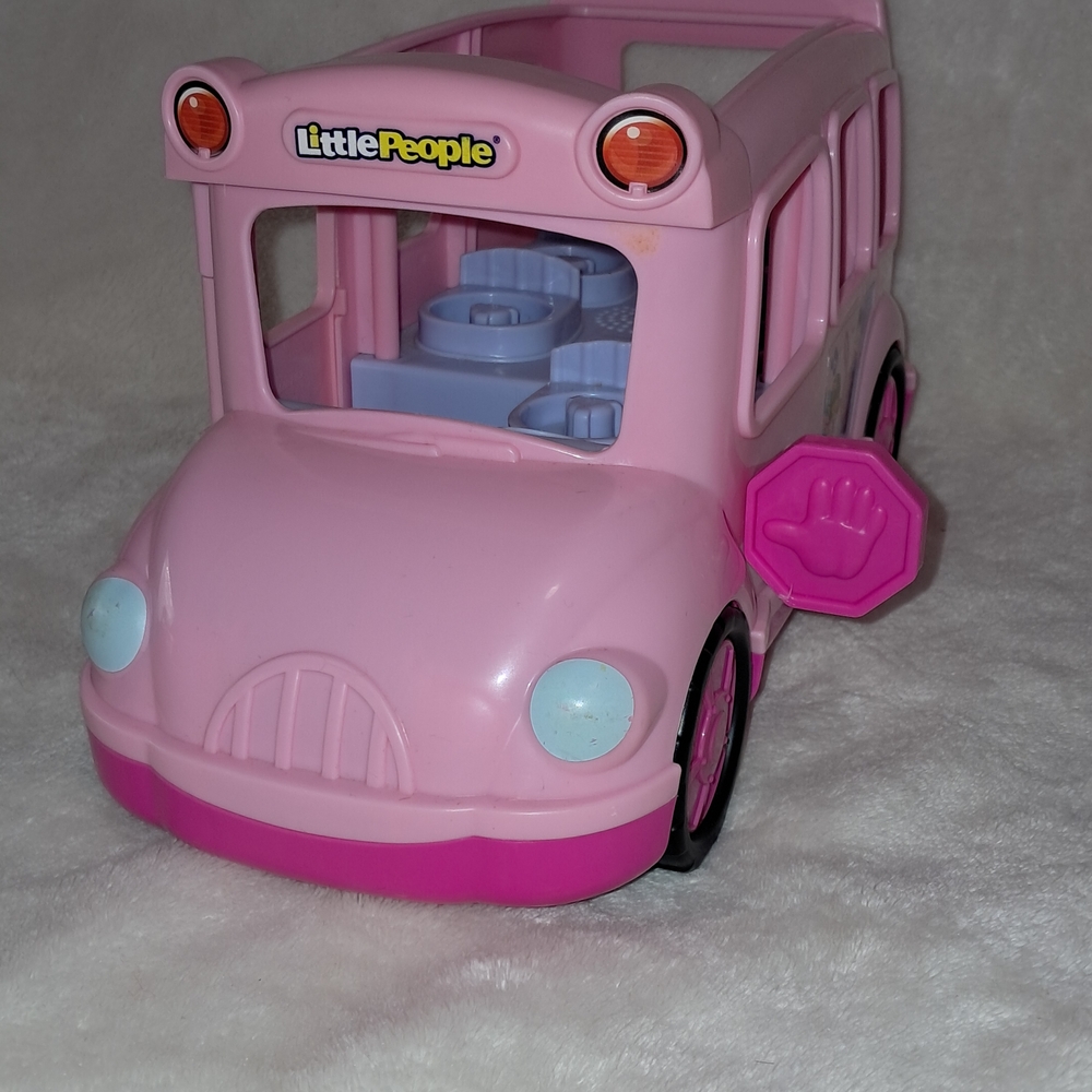 Fisher-Price Little People Lil' Movers Pink School Bus toy